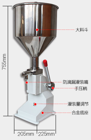 小型手動灌裝機結(jié)構(gòu)參數(shù)